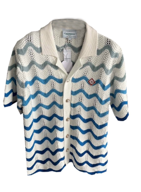 casablanca 手工编织 夏威夷西西里风格 休闲百搭高级感 短袖毛衣