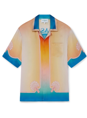 casablanca 26 环境门  印花 宫廷西西里风男女同款 丝绸长袖衬衫