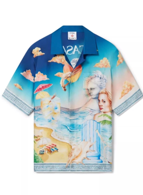 casablanca 26 梦幻沙滩  印花 宫廷西西里风男女同款 丝绸衬衫