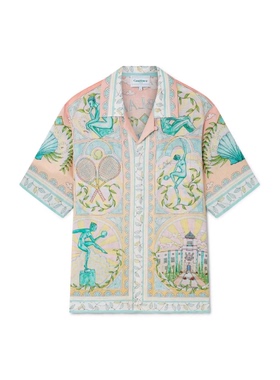 casablanca 26 雕像网球  印花 宫廷西西里风男女同款 丝绸衬衫