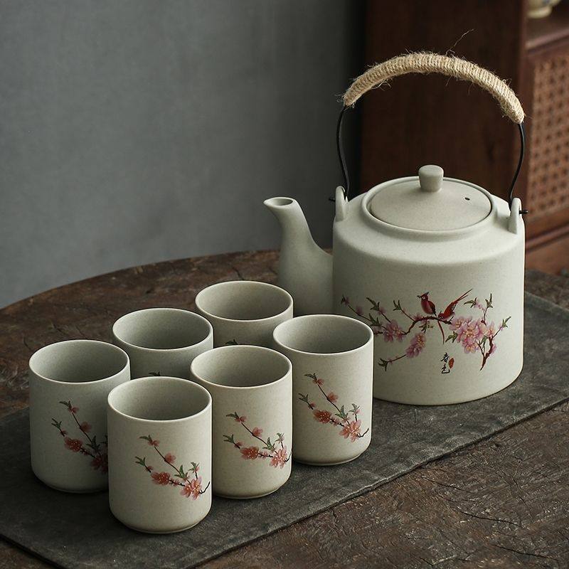 提梁壶大号温茶壶器陶家用老式复古泡茶壶餐厅酒店饭店家用凉水壶,餐饮具,茶壶,淘宝优惠券,粉丝福利购,淘宝优惠卷