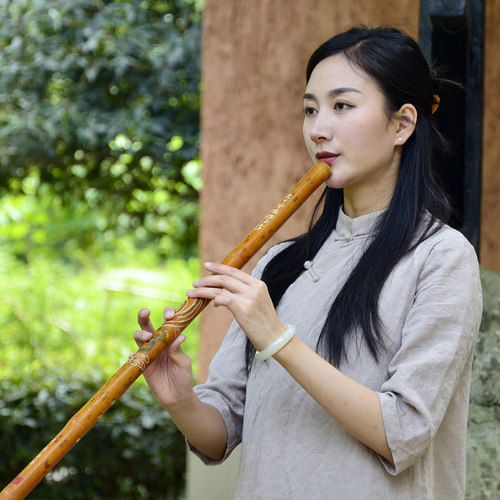 玉屏箫笛 怀旧款洞箫八孔专业演奏萧 曹俊制湘妃竹凤舞通口箫