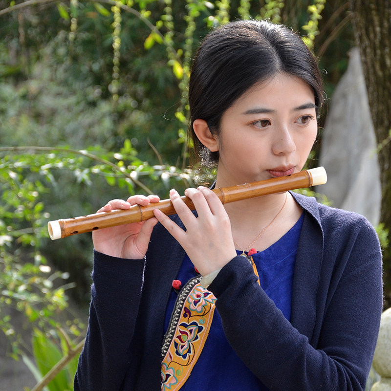 玉屏箫笛 短笛子专业竹笛乐器 桂竹整节成人学生初学入门演奏横笛