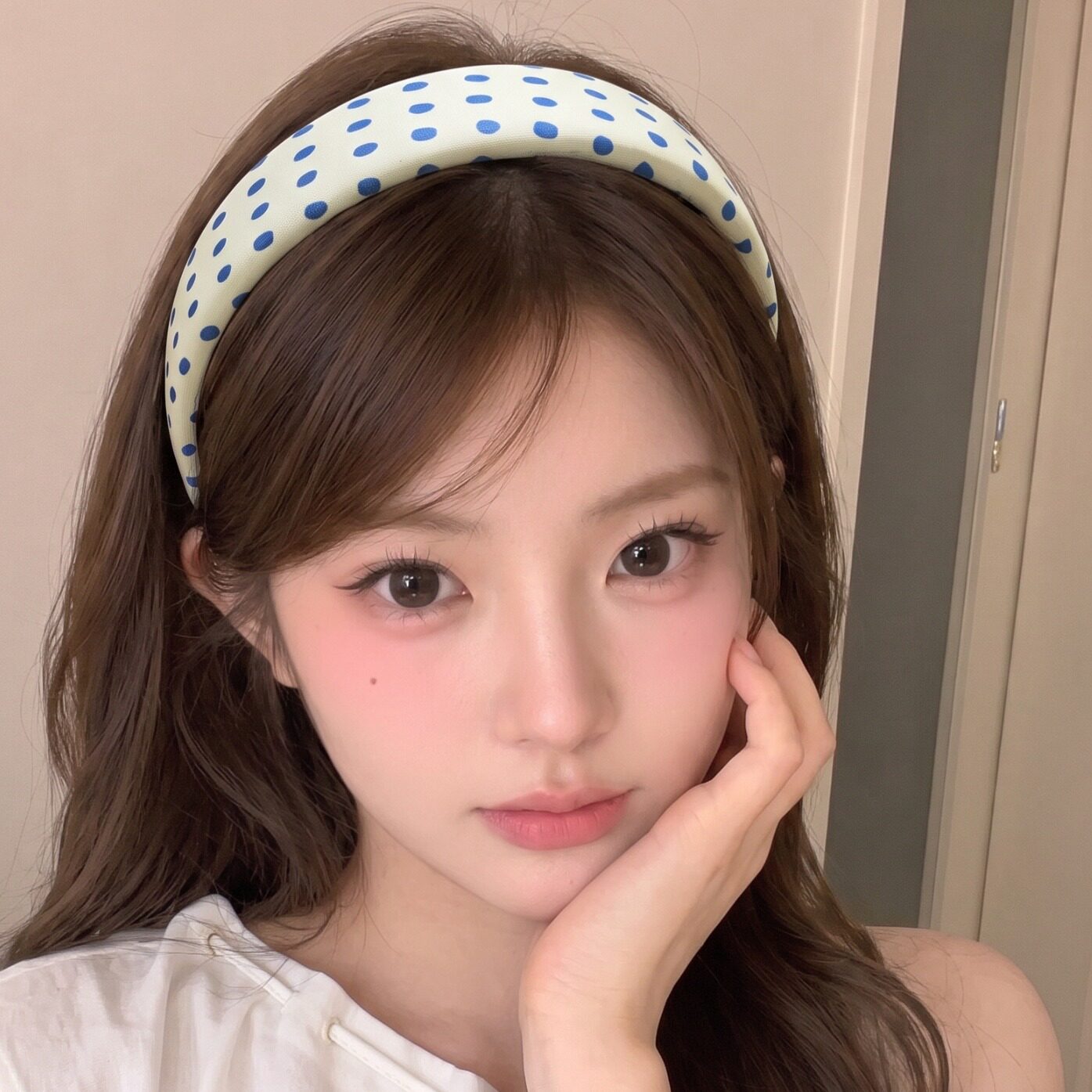 春夏彩色波点海绵发箍少女款端头防滑包边日常通勤气质高颅顶头箍