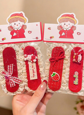 新年发饰前额魔术贴刘海贴女侧边碎发整理神器粘头发发帖可爱头饰