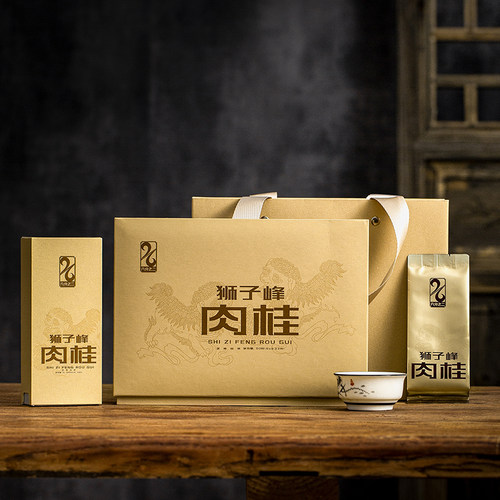 六分之二茶叶三坑两涧正岩产区武夷山正宗大红袍狮子峰肉桂50g