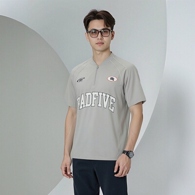 李宁男子冰感防晒圆领T恤