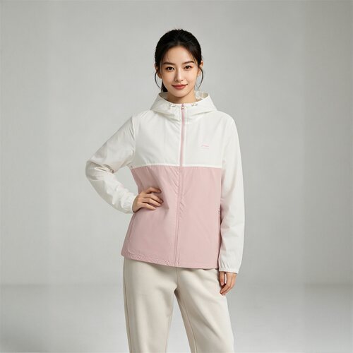 李宁户外女子连帽防晒
