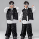 儿童hiphop街舞演出服男童嘻哈马甲套装 少儿架子鼓表演服元 旦走秀