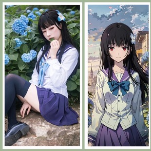 散华礼弥cos僵尸娘jk制服套装左王子兰子校服cosplay服装动漫女装