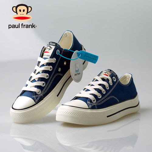 大嘴猴休闲情侣款厚底增高帆布鞋