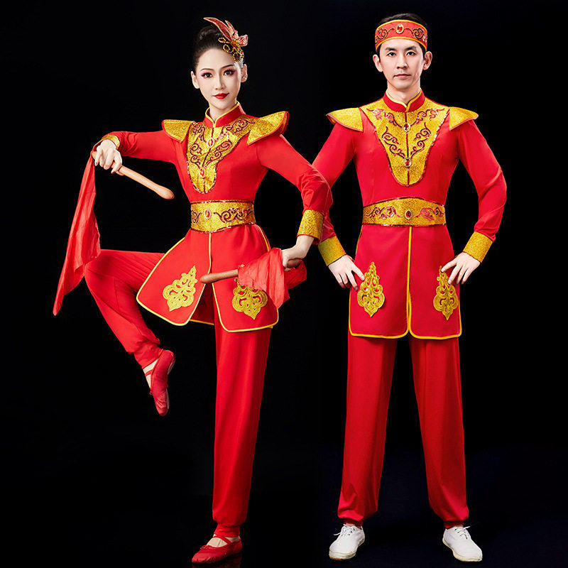 新款打鼓服演出服中国风