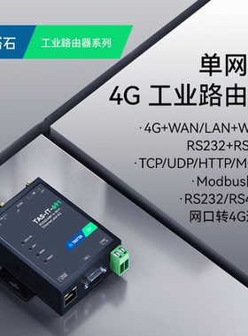 4g dtu模块rs485/232以太网口转4G路由器plc监控透传通讯无线wifi