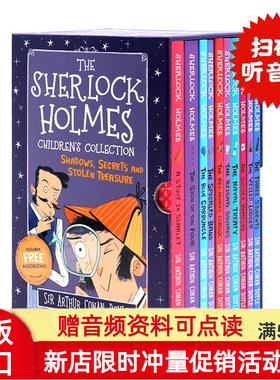 英文原版福尔摩斯探案全集进口经典故事书10册套装The SHERLOCK HOLMES 学生课外阅读提升桥梁书章节书 神探夏洛克 柯南道尔