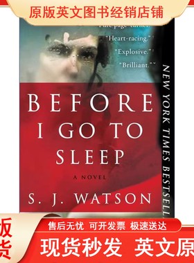 别相信任何人 英文原版 Before I Go to Sleep 在我入睡前 S.J.沃森