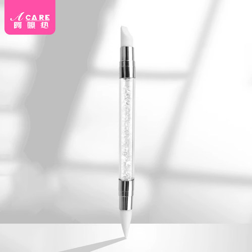 美甲笔刷/压花A1p751-易上手硅胶笔涂魔镜粉贴纸按压笔雕