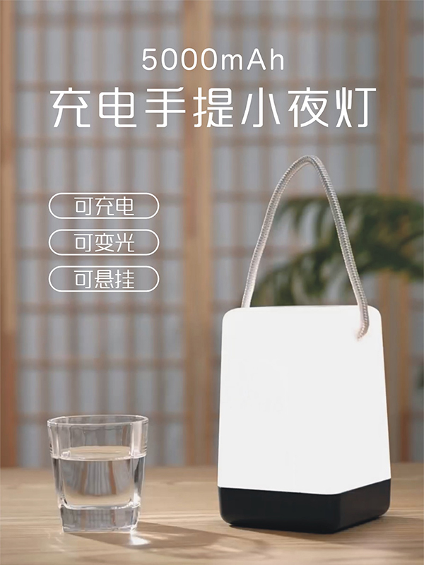 迪坤LED手提小夜灯触摸调光