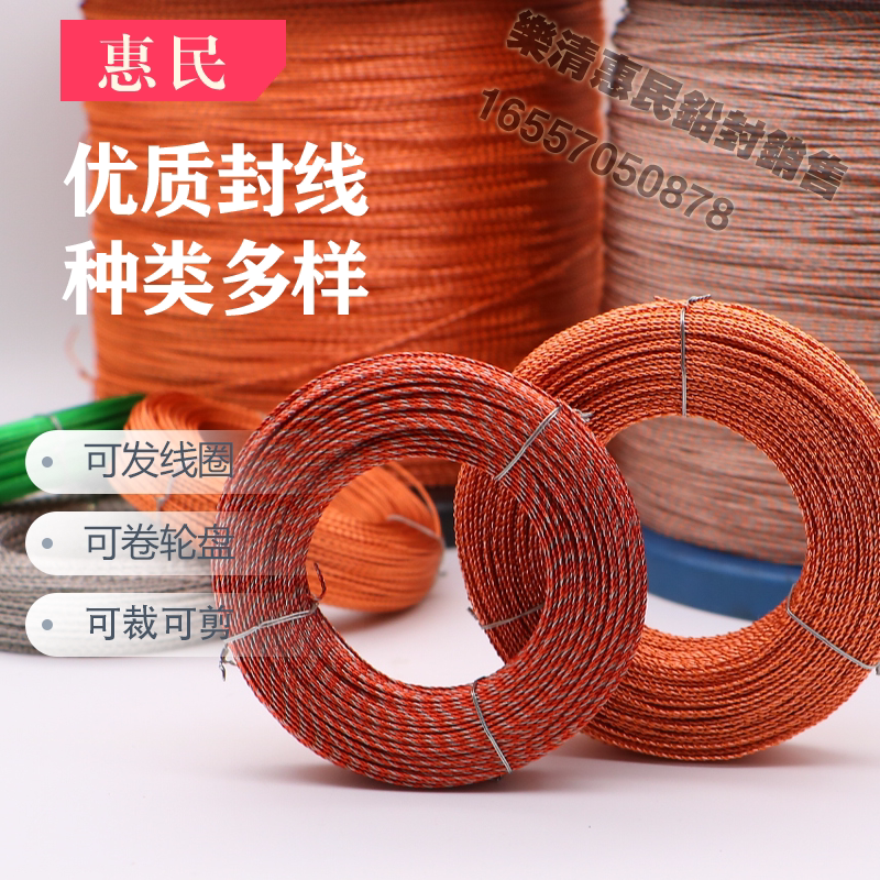 防盗铅封线双股三股螺纹麻花铜铁线不锈钢电表水表绞线裁剪封线条