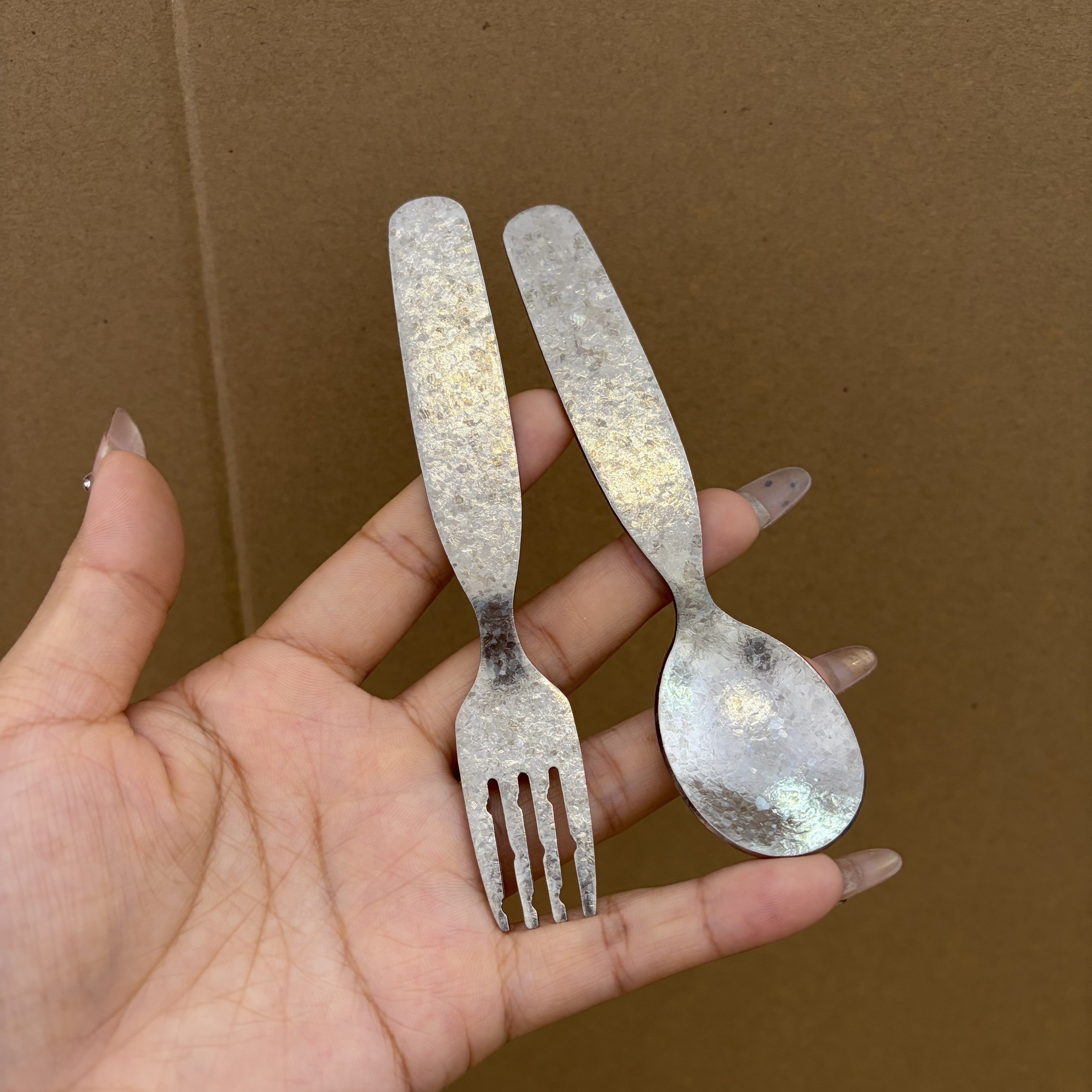 芯延厨家纯钛食品级抗菌儿童叉勺