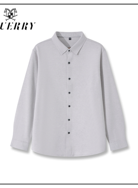 EQ男装商务休闲纯色POLO长袖衬衫-C363