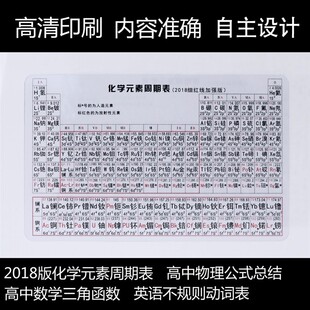 全套归纳基础创意年级塑料学生三角函数化学元素周期表小卡片透明