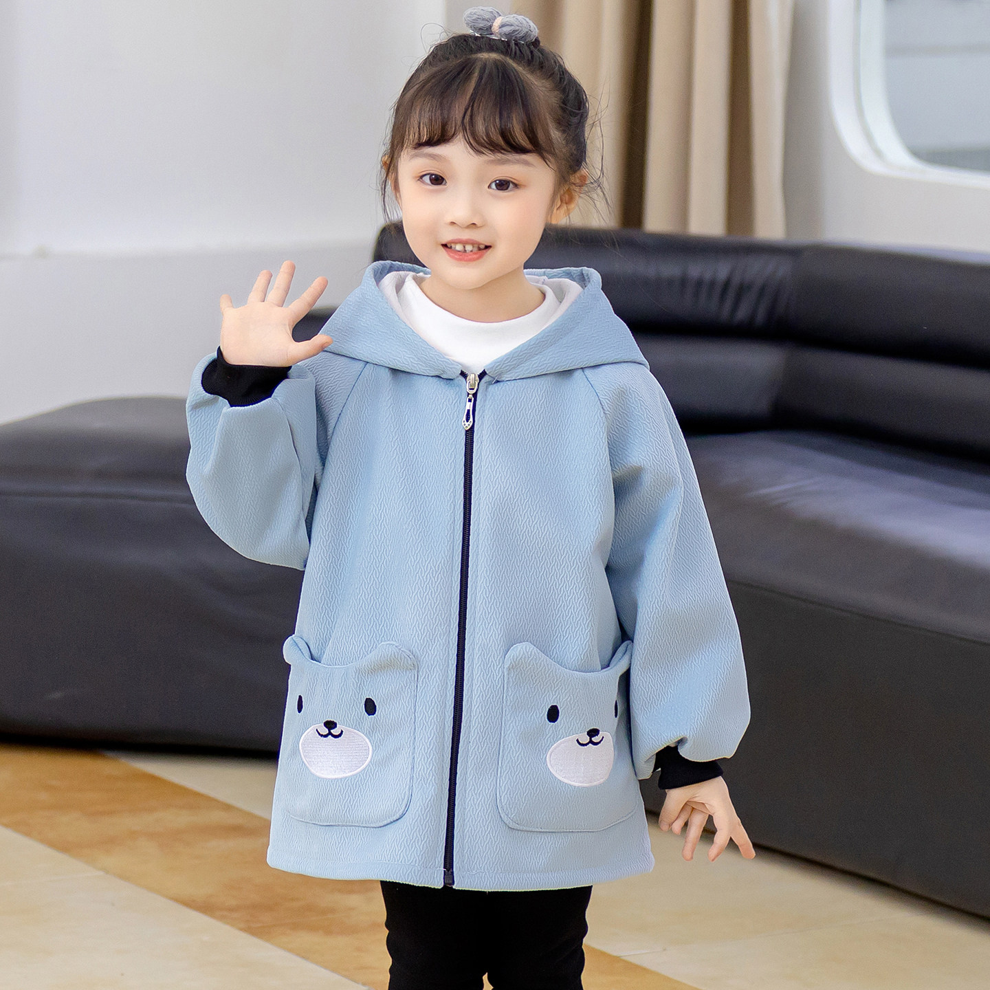 儿童吃饭外套罩衣2025冬幼儿园画画围裙宝宝加绒加厚反穿连帽护衣,童装/婴儿装/亲子装,反穿衣/罩衣,淘宝优惠券,粉丝福利购,淘宝优惠卷