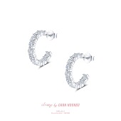 ClassybyCH 轻奢生日礼物送女友 星芒光圈耳钉 银饰 缪斯系列