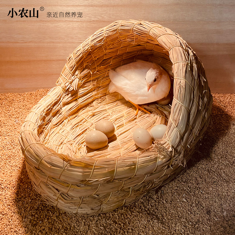 芦丁鸡草窝下蛋窝手工编织