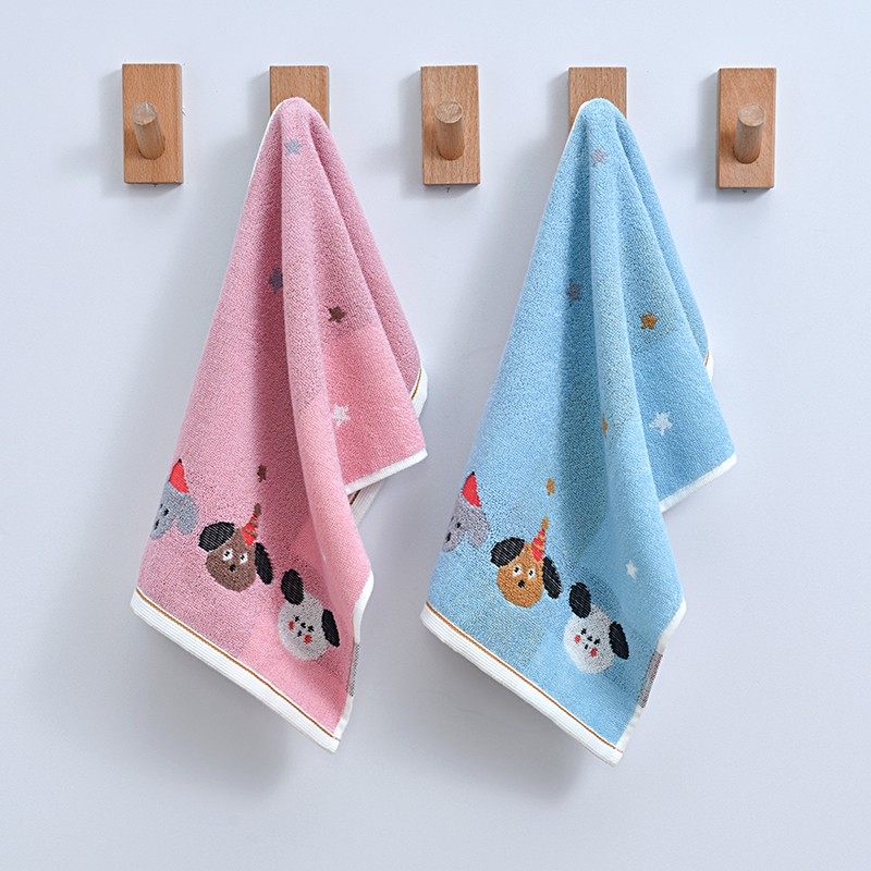 洁丽雅儿童毛巾纯棉卡通可爱洗脸洗澡家用柔软不掉毛全棉宝宝童巾