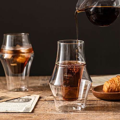 手冲咖啡杯双层高硼硅玻璃耐高温防烫品鉴杯意式浓缩闻香聚香杯子