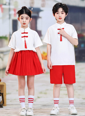 六一儿童表演服装中国风演出服女合唱幼儿园朗诵小学生运动会班服