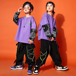 街舞儿童潮服套装男童嘻哈帅气童装女童炸街酷帅hiphop六一演出服