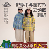 smile 「时髦经典 」复古水洗格纹做旧长袖 Its 男童女童衬衫 外套