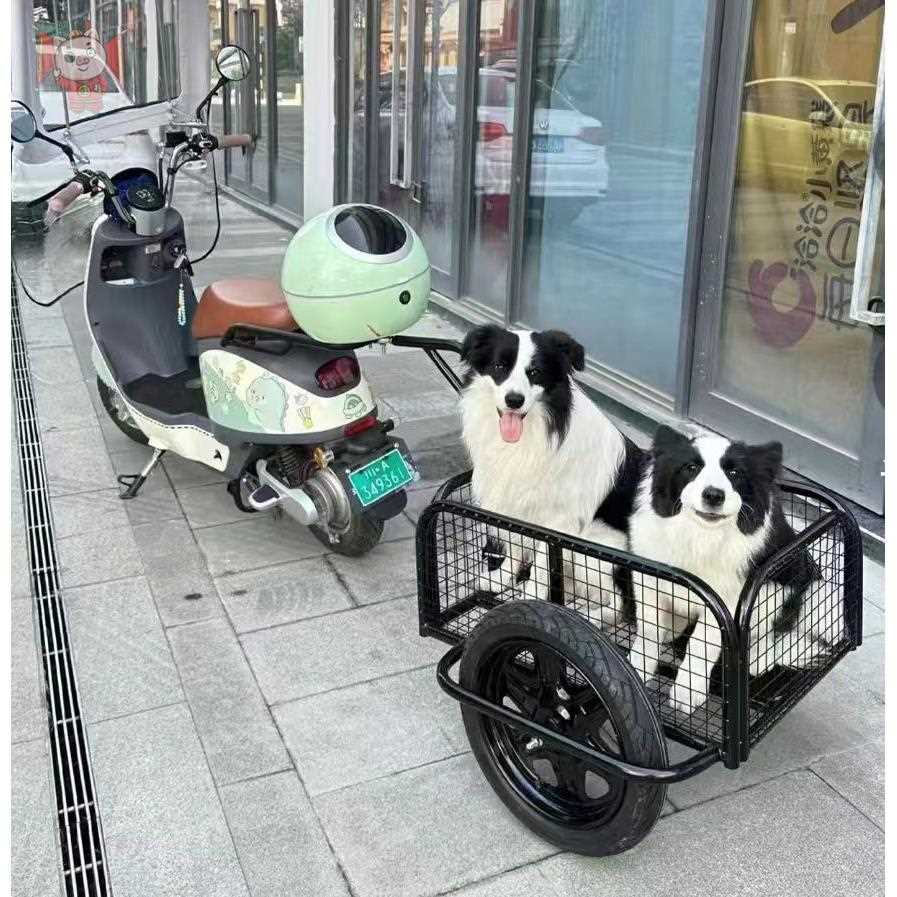电动车小拖车摩托车拖车后挂式牵引车摆摊拉货旅行钓鱼宠物车厢
