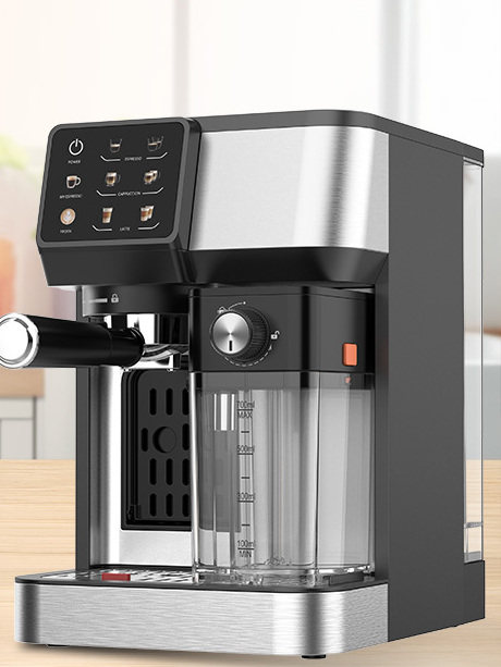 西堤岛新款家用意式咖啡机宿舍浓缩咖啡萃取器打奶泡一体机