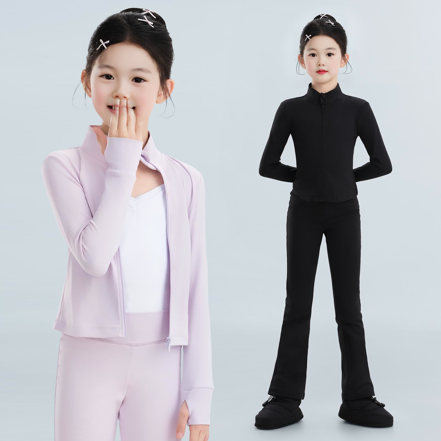 儿童舞蹈服秋冬暖绒运动套装