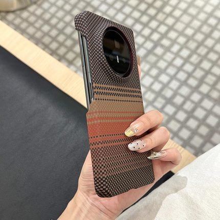 适用于荣耀MagicV3/Vs3折叠屏新款双中轴保护铰链手机壳V5高级感磨砂纤维纹全包防摔保护套男女款V2时尚简约