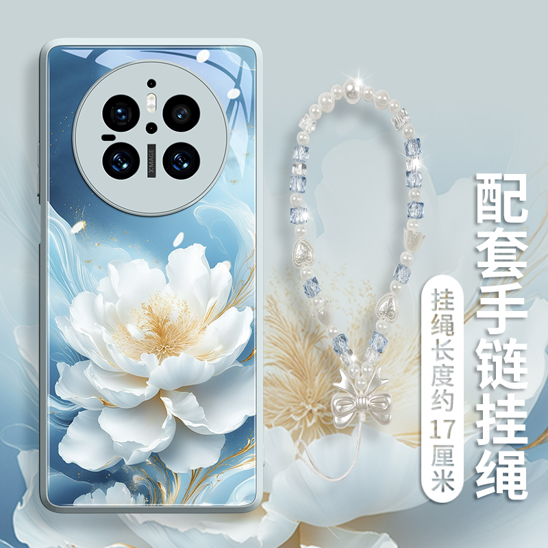 【鎏金玉花】高级玻璃壳带挂绳