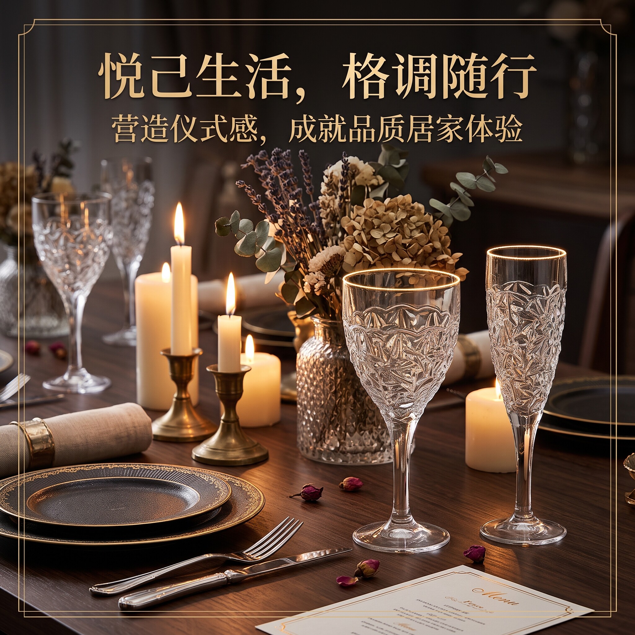 高颜值水晶玻璃香槟杯高脚杯家用酒吧专用红酒杯鸡尾酒杯白兰地杯