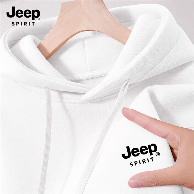 JEEP吉普卫衣男女加绒加厚秋冬服男款外套潮流高级感运动男士上衣