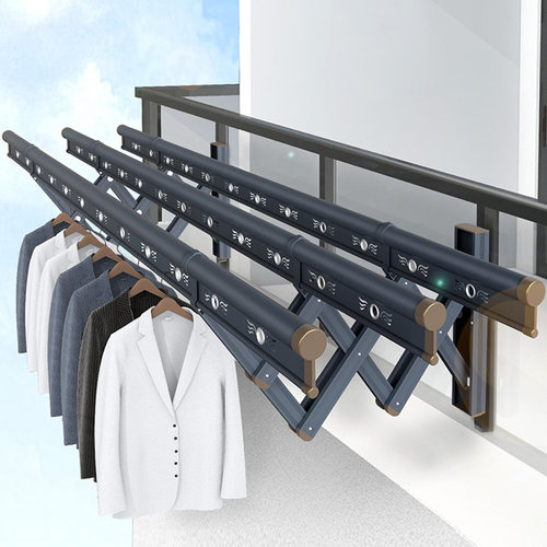 盼盼晾衣架户外推拉三杆加大加粗