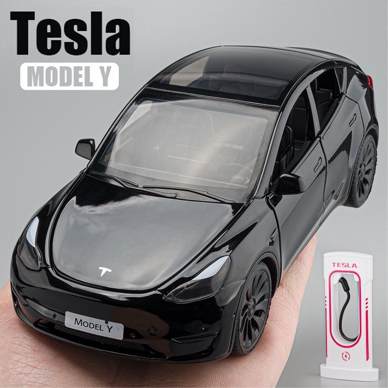 特斯拉MODEL3汽车模型仿真合金声光玩具车ModelY合金车模男孩摆件