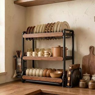 多功能置物架家用餐具碗架碗柜碗碟收纳架沥水碗架大容量厨房台面