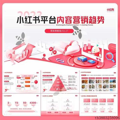 V28小红书商业计划产品分析逻辑架构图用户营销互联网大厂PPT模板