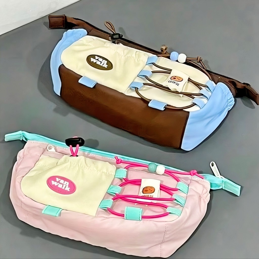 小红书同款复古蓝莓堡堡曲奇饼干笔袋