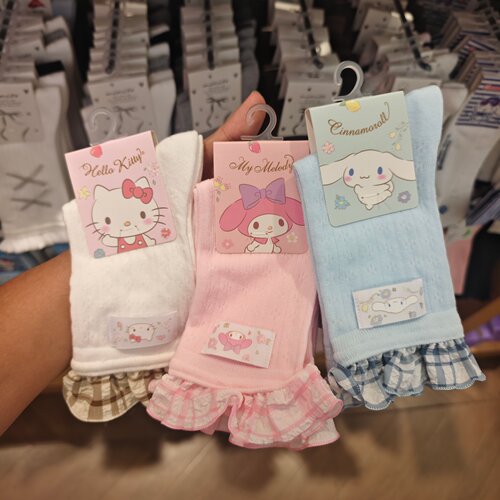 MINISO三丽鸥家族春日花语花边长袜女美乐蒂凯蒂猫玉桂狗名创优品
