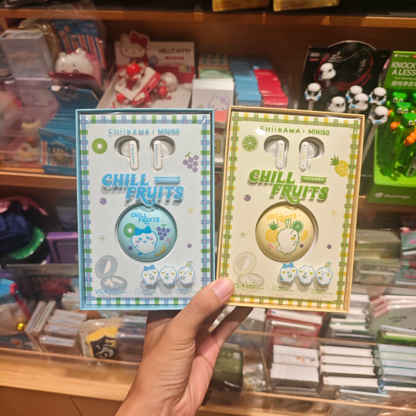 名创优品chiikawa水果市集系列TWS无线蓝牙耳机乌萨奇小八MINISO