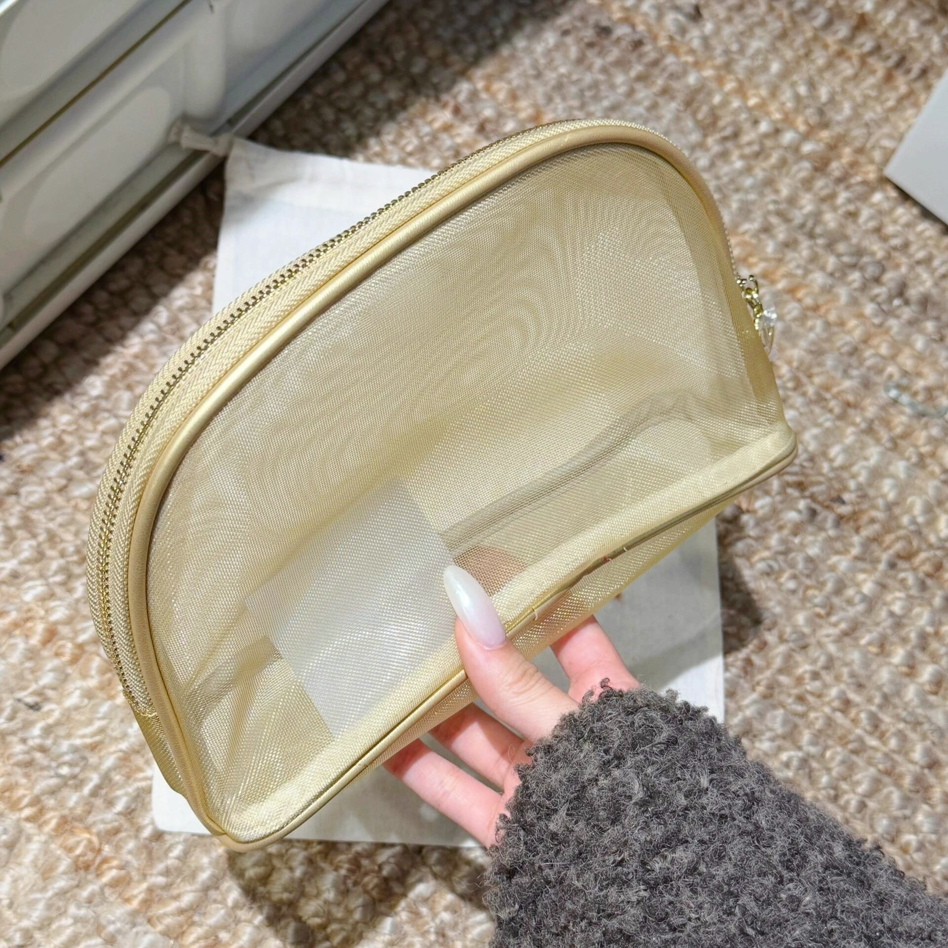 【长期主义】化妆包收纳洗漱包网纱包大容量便携旅行化妆品手提包,收纳整理,化妆包,淘宝优惠券,粉丝福利购,淘宝优惠卷