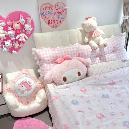 【睡觉搭子】蝴蝶结靠枕床头大靠背软包可拆洗卧室双上枕头女抱枕