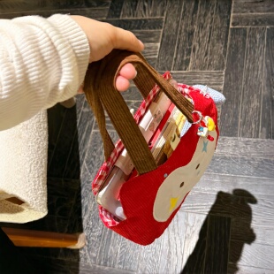 卡通苹果手提包学生党单肩斜挎包日常通勤大容量包包可爱吸睛百搭